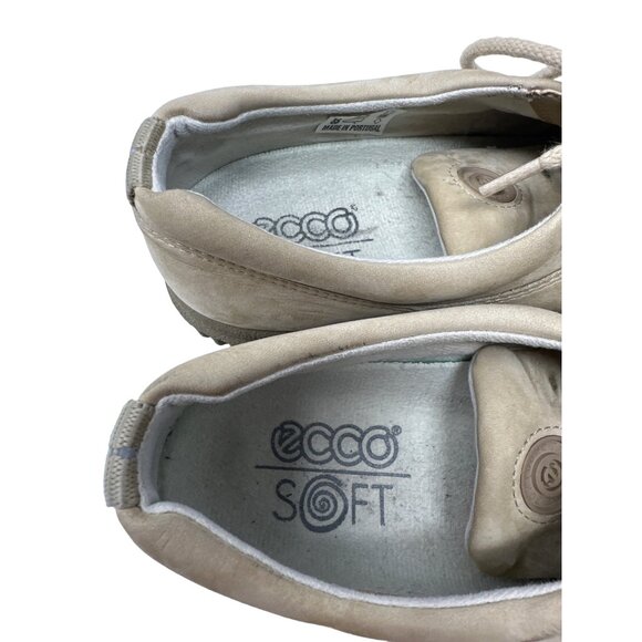 Ecco Soft Women's Tan Suede Comfort Shoes Size 39 US 8-8.5 - Picture 11 of 16